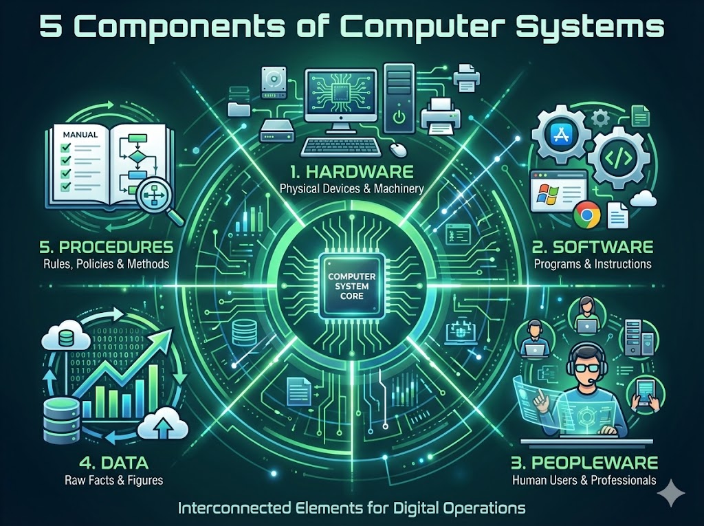 สรุปครบ! 5 องค์ประกอบสำคัญของระบบคอมพิวเตอร์และการสื่อสารข้อมูล