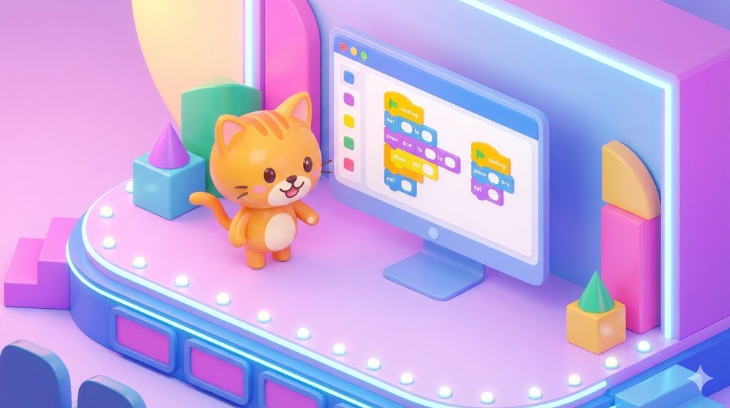 🐱 สรุป 5 โซนสำคัญในหน้าต่างโปรแกรม Scratch (Lesson 1.1)