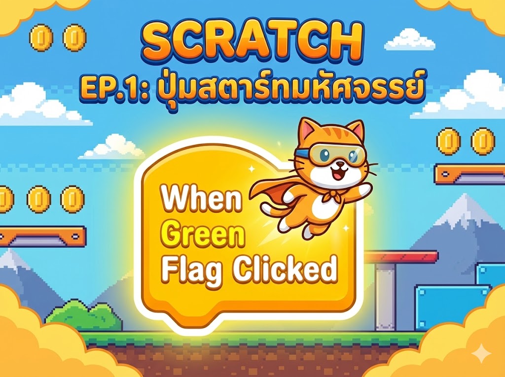 ตะลุยโลก Scratch EP.1: ปุ่มสตาร์ทมหัศจรรย์ (Events)