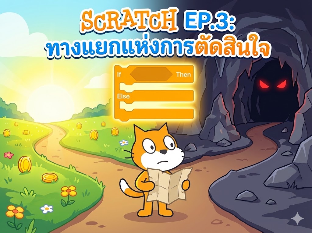 ตะลุยโลก Scratch EP.3: ทางแยกแห่งการตัดสินใจ (Condition)