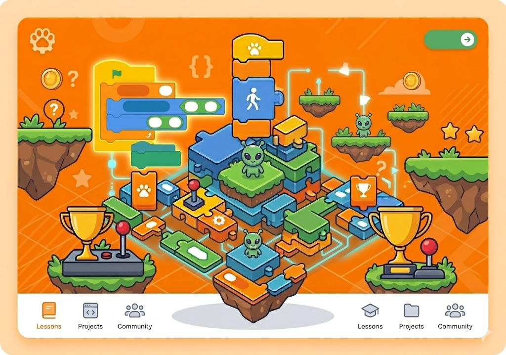 โครงสร้างบล็อกคำสั่ง Scratch พื้นฐาน