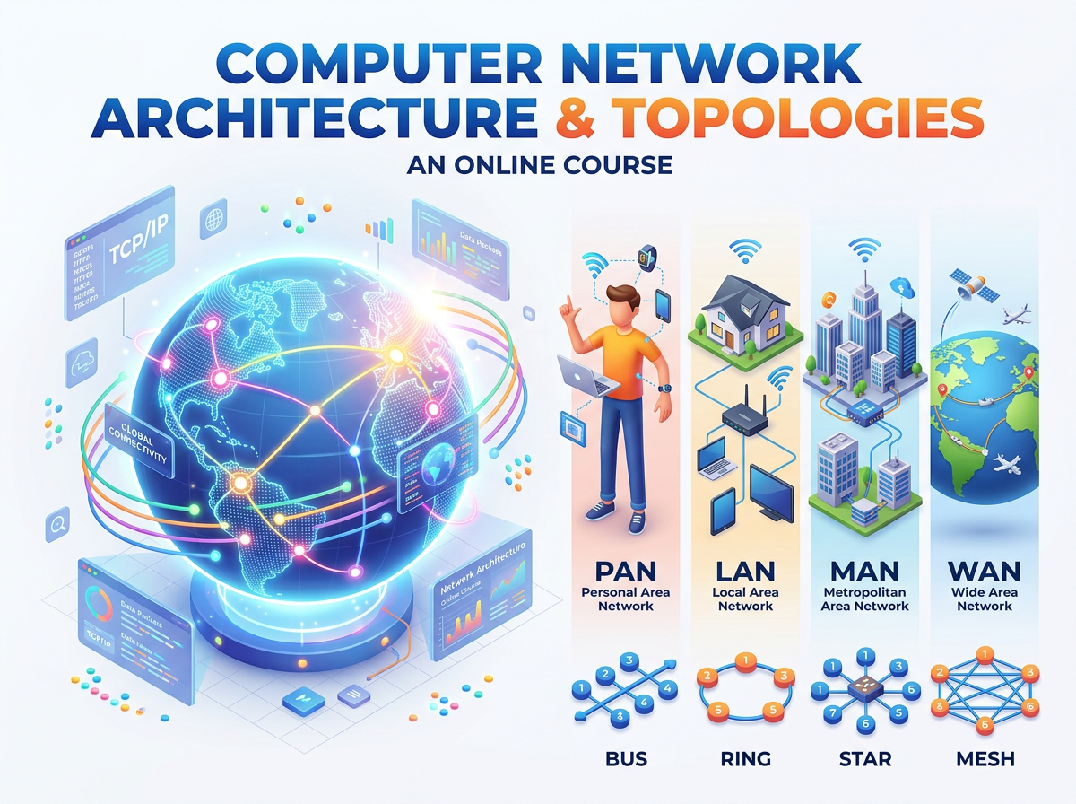หน่วยที่ 5  EP.4: อาณาจักรเครือข่ายคอมพิวเตอร์ (Network Types & Topologies)