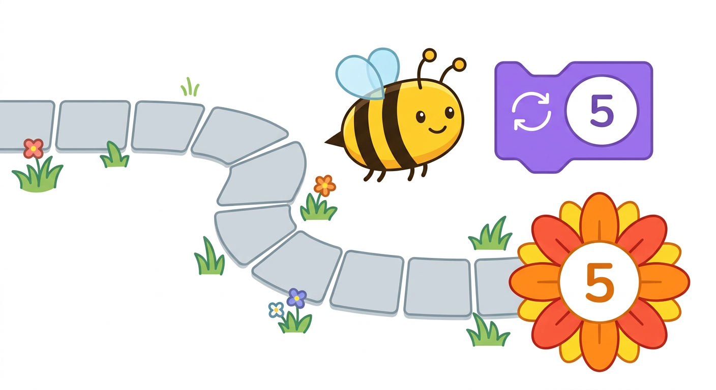 หน่วยที่ 4 EP.2: ภารกิจผึ้งน้อยหาน้ำหวาน & คำสั่งวนซ้ำ