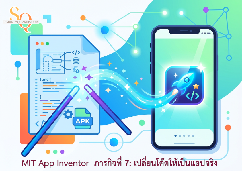 สร้างแอปสมุดจดการบ้าน (My Homework Tracker) ด้วย MIT App Inventor - ภารกิจที่ 7: เปลี่ยนโค้ดให้เป็นแอปจริง (Build & Install)
