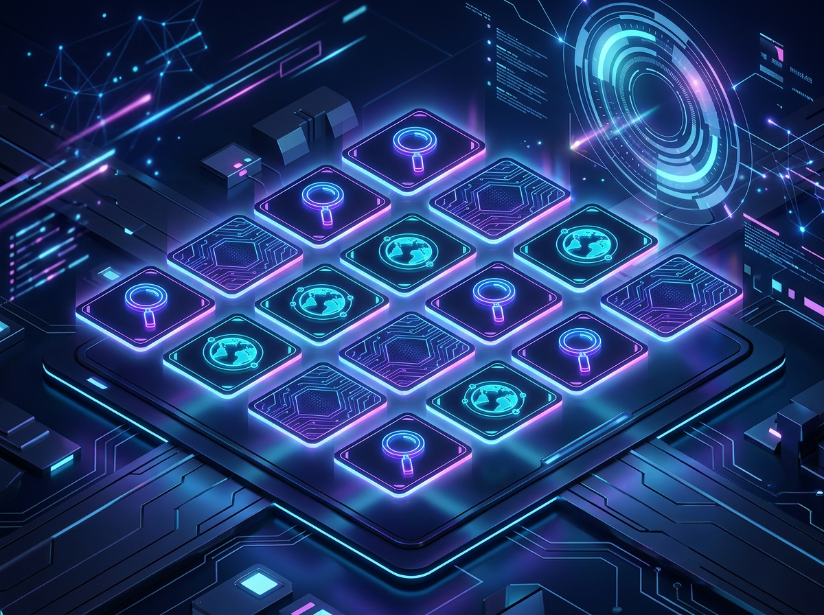 เกมจับคู่คำศัพท์ไซเบอร์: Cyber Card Flip (สุดยอดนักค้นหา)