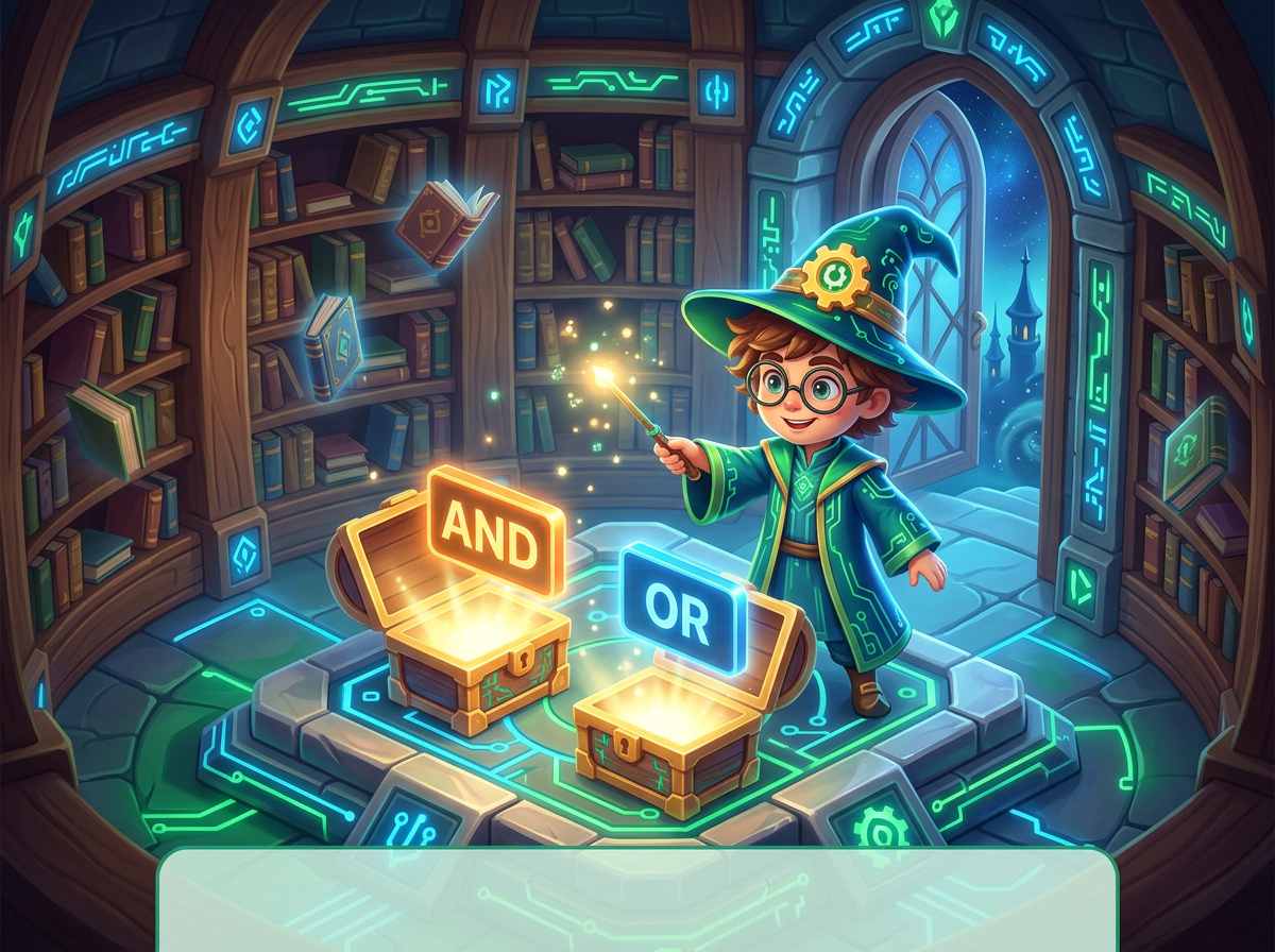 Logic Match: จับคู่เวทมนตร์ค้นหา (ตรรกะ AND / OR)