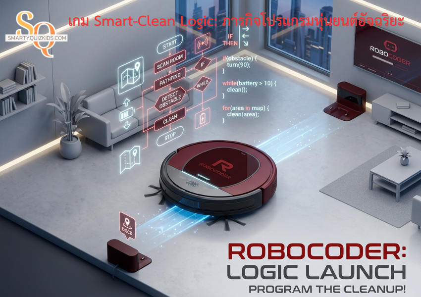 เกม Smart-Clean Logic: ภารกิจโปรแกรมหุ่นยนต์อัจฉริยะ