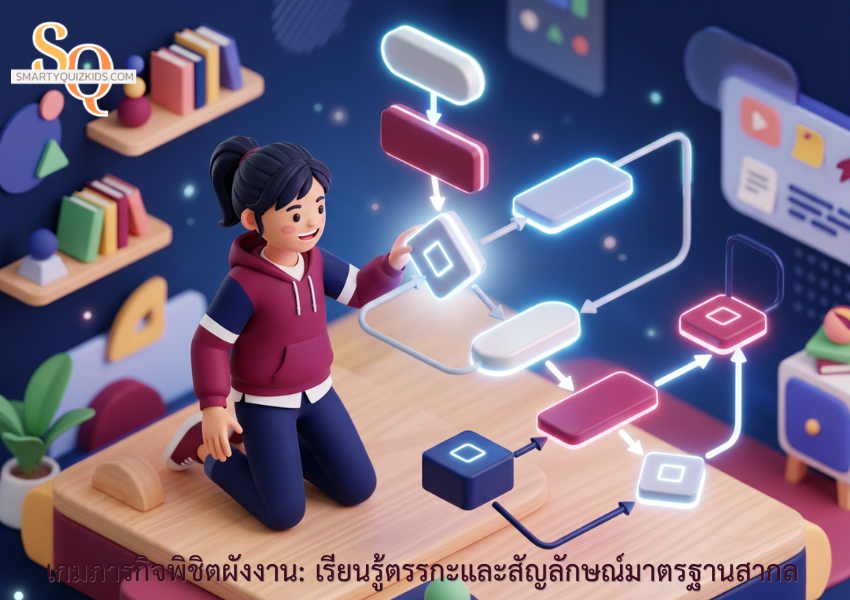 เกมภารกิจพิชิตผังงาน: เรียนรู้ตรรกะและสัญลักษณ์มาตรฐานสากล