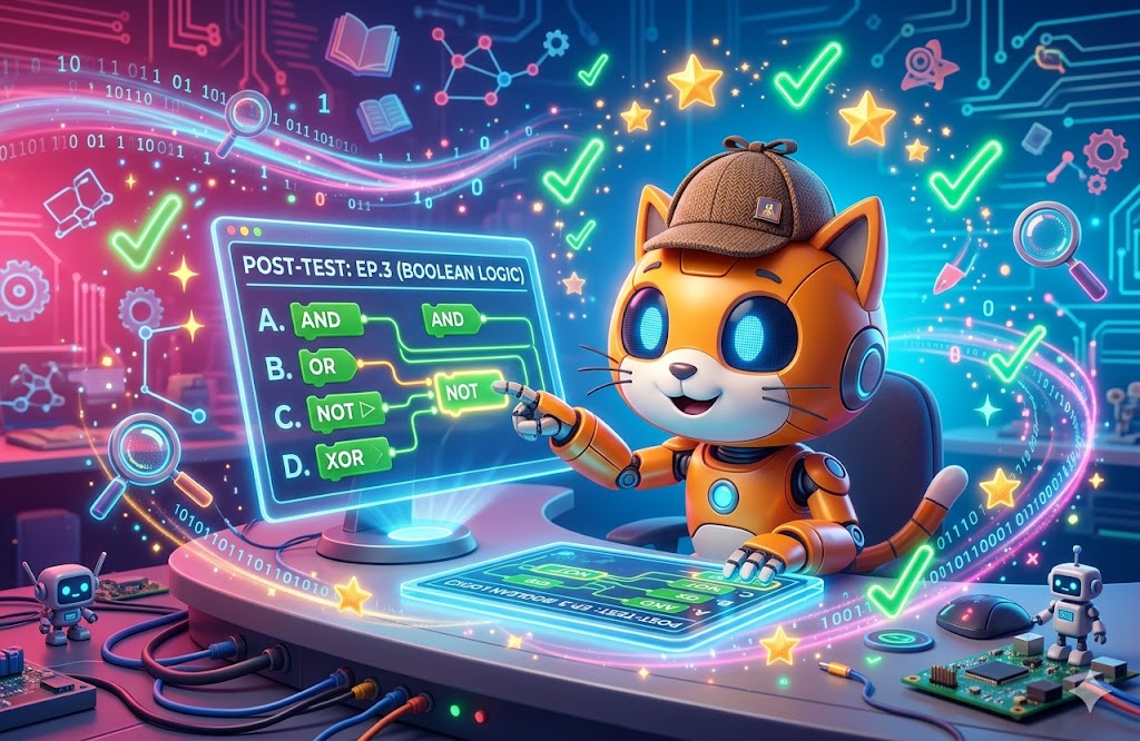 หน่วยที่ 3  EP.3: นักสืบความจริง (ตัวดำเนินการบูลีน AND, OR, NOT)