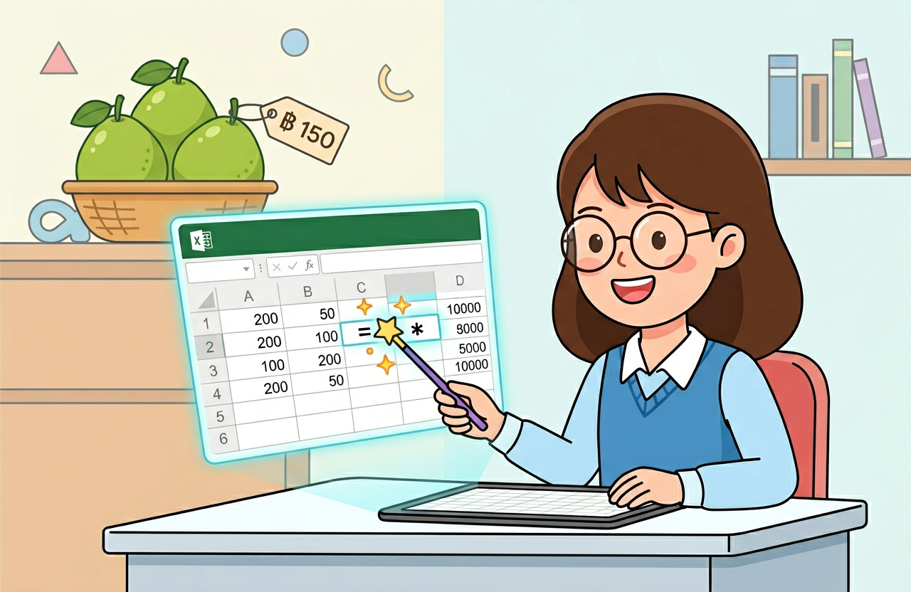  ป4 หน่วยที่ 3 EP.4: นักคำนวณขั้นเทพ เสกตัวเลขด้วย Microsoft Excel