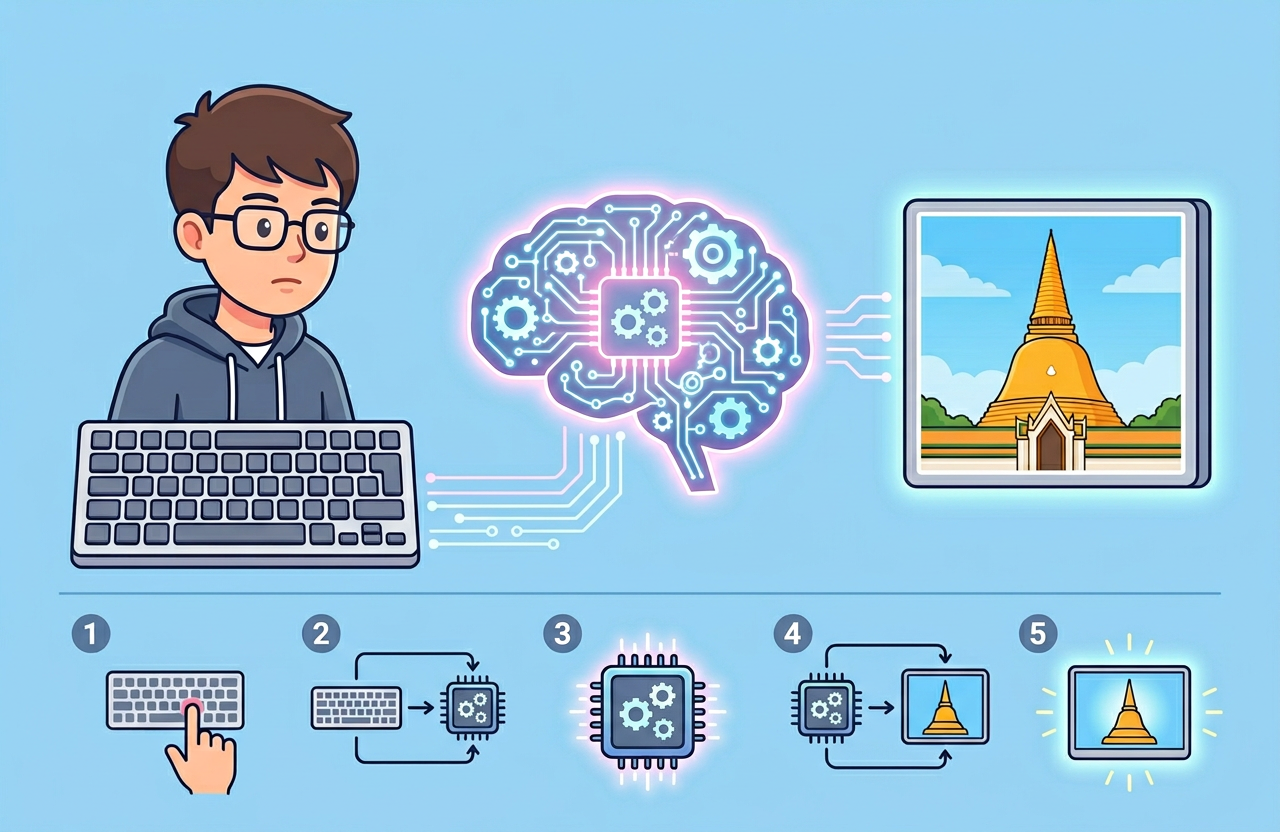 ป4 หน่วยที่ 4 EP 1 หลักการทำงาน 3 ขั้นตอนของคอมพิวเตอร์ (Input, Process, Output)