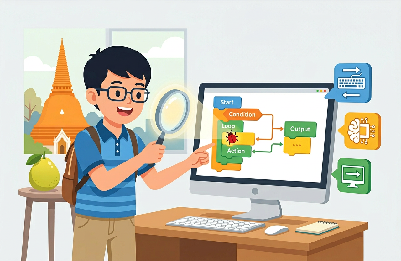 ป.6 หน่วยที่ 2 EP.1: เจาะระบบคอมพิวเตอร์ & นักล่าบั๊ก (Debugging)