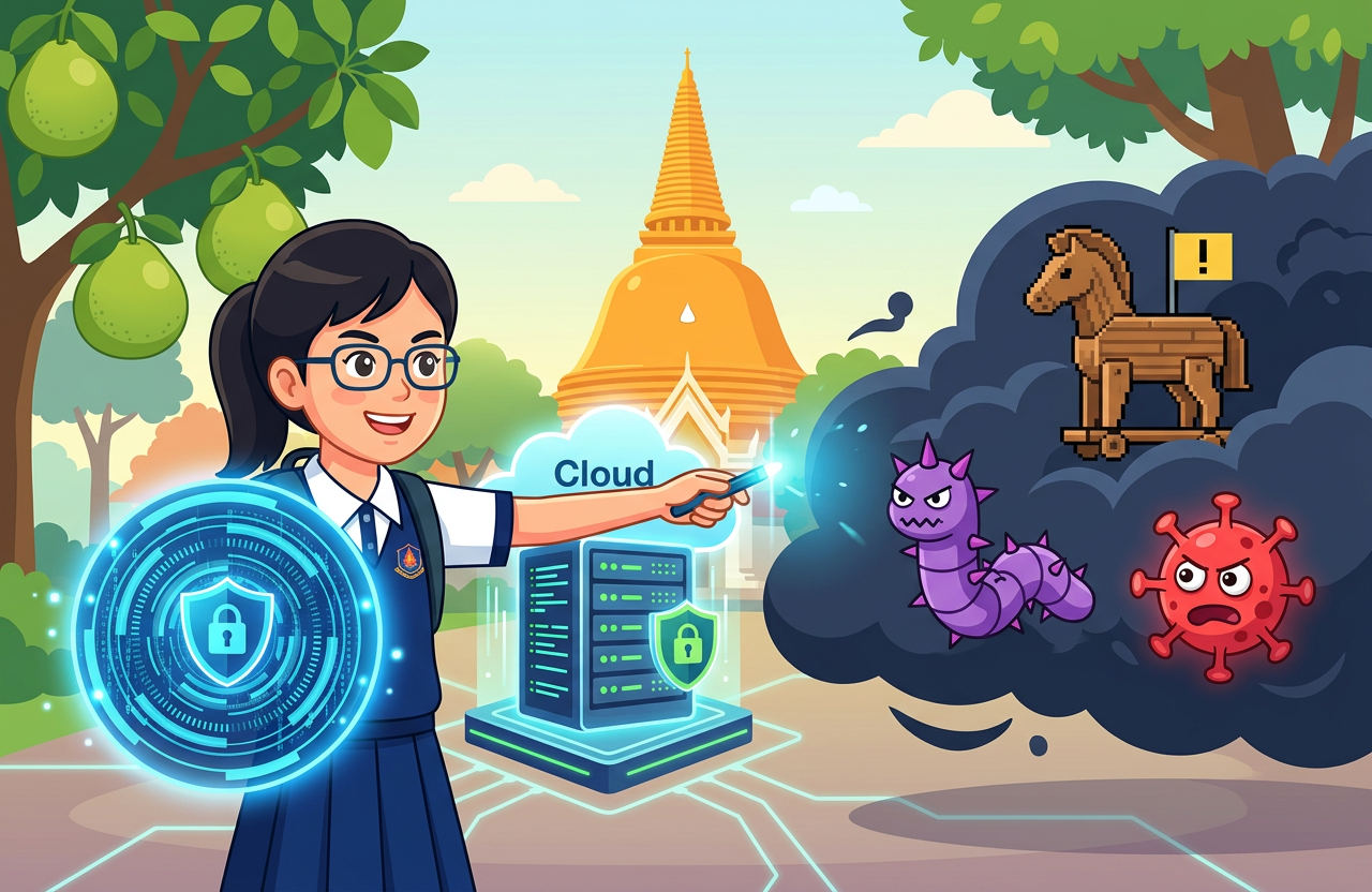 ป6 หน่วยที่ 4 EP.2: เจาะคลาวด์ & ปราบมัลแวร์ตัวร้าย